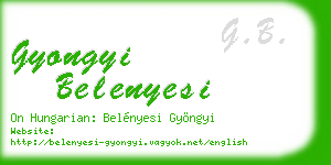 gyongyi belenyesi business card