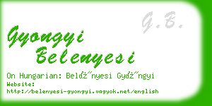 gyongyi belenyesi business card